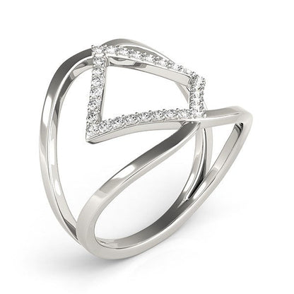 14k White Gold Interlaced Design Diamond Ring (1/5 cttw) Bids.com