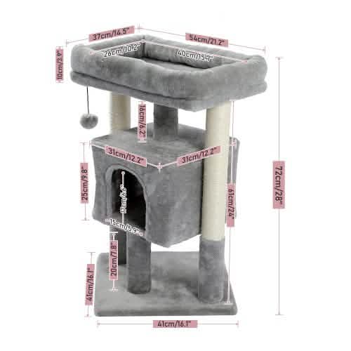 28.4" Cat Tree for Indoor Cats Tower DailySale
