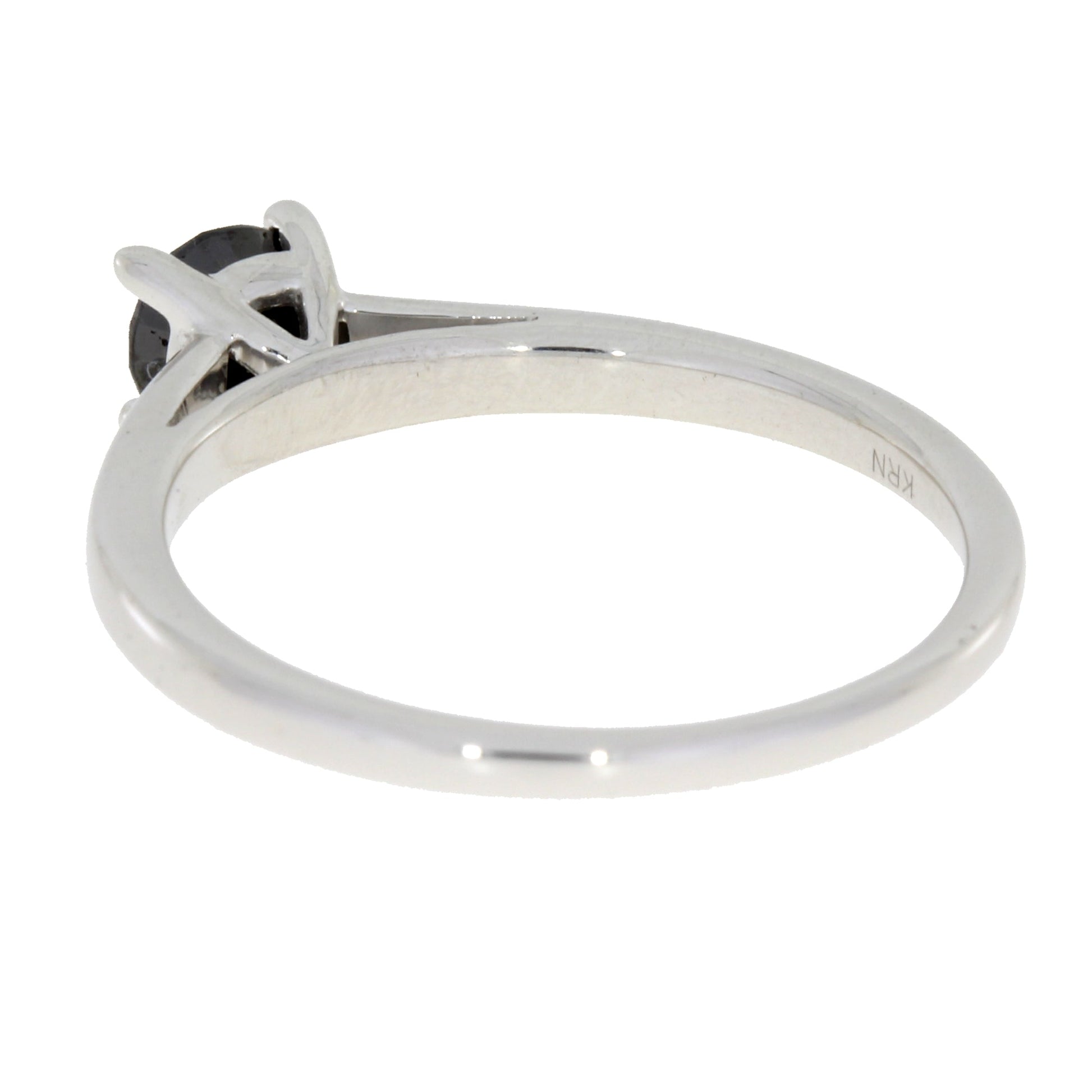 Natural .50ct Black Diamond Eng Only Sterling Silver Bids.com