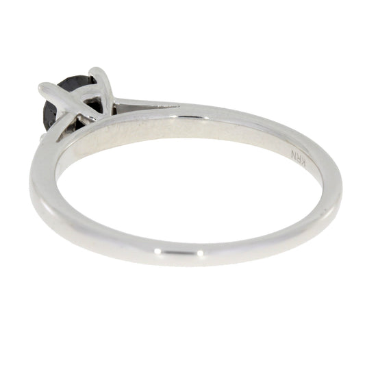 Natural .50ct Black Diamond Eng Only Sterling Silver Bids.com