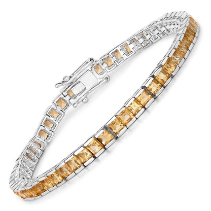 8.25 Carat Genuine Citrine .925 Sterling Silver Bracelet Bids.com