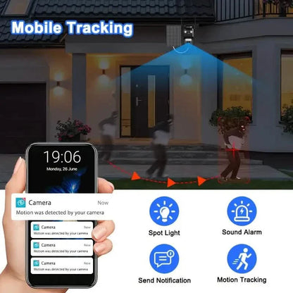 Solar WiFi Security Camera – 360° View, 10x Zoom, Night Vision & Motion Detection DailySale