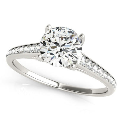 14k White Gold Diamond Engagement Ring With Cathedral Design (1 1/3 cttw) Bids.com