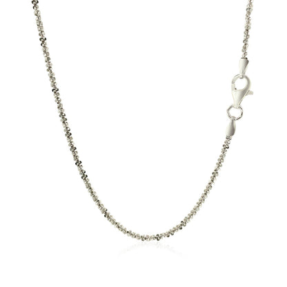 Rhodium Plated 1.7mm Sterling Silver Sparkle Style Chain Bids.com