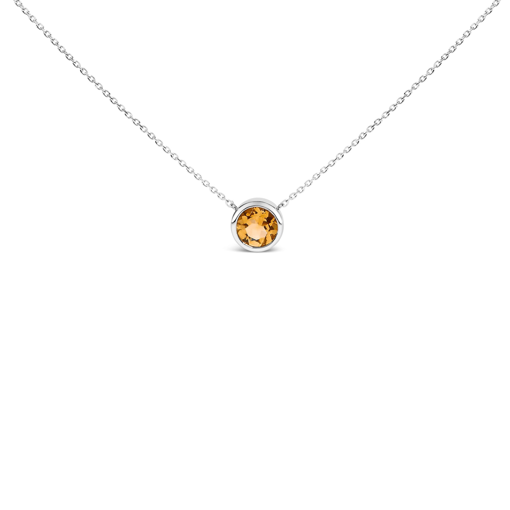 .925 Sterling Silver 7MM Bezel Set Created Purple Amethyst Pendant Necklace - 18" Inches Bids.com