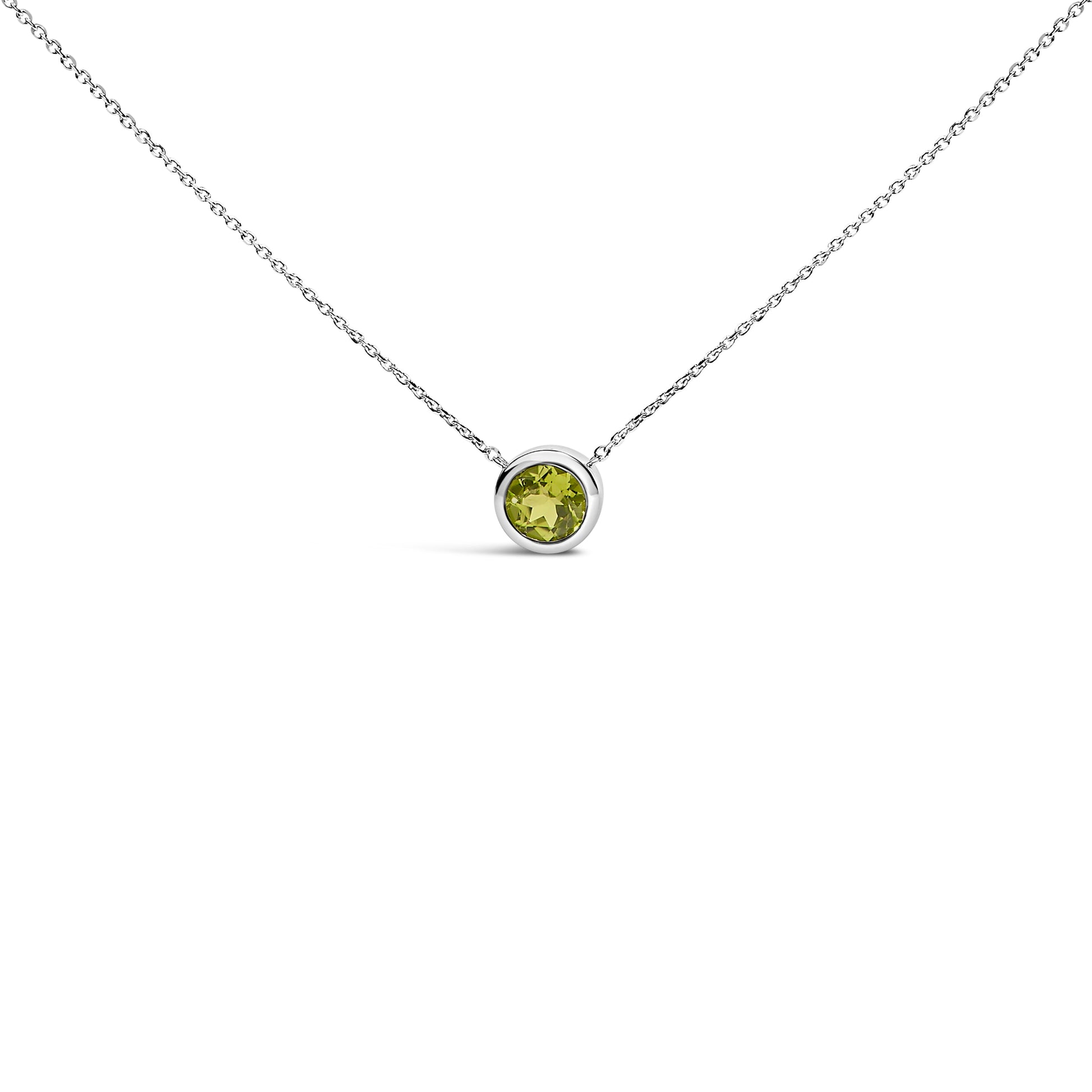 .925 Sterling Silver 7MM Bezel Set Created Purple Amethyst Pendant Necklace - 18" Inches Bids.com