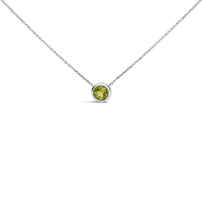 .925 Sterling Silver 7MM Bezel Set Created Purple Amethyst Pendant Necklace - 18" Inches Bids.com