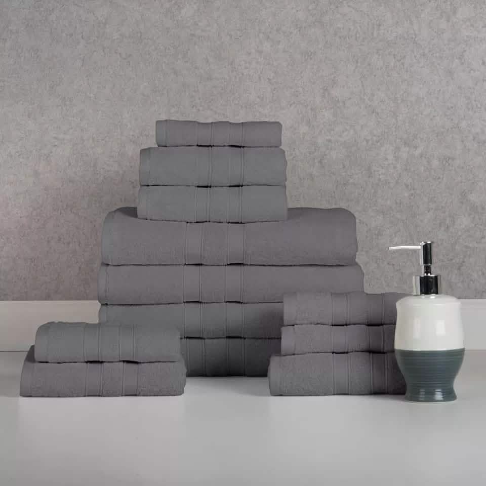 12-Piece: Bibb Home Egyptian Cotton Towel Set DailySale