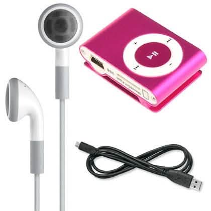 Mini Shuffling MP3 Player with USB Cable and Headphones DailySale