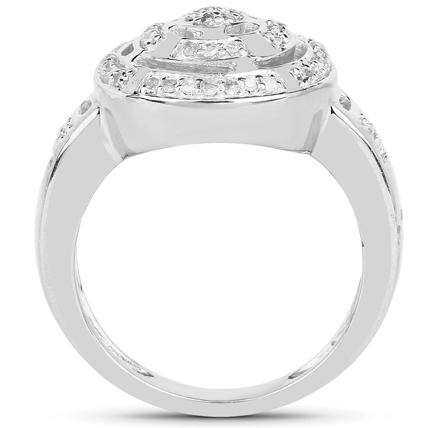 14K Yellow Gold Plated 0.21 Carat Genuine White Diamond .925 Sterling Silver Ring Bids.com