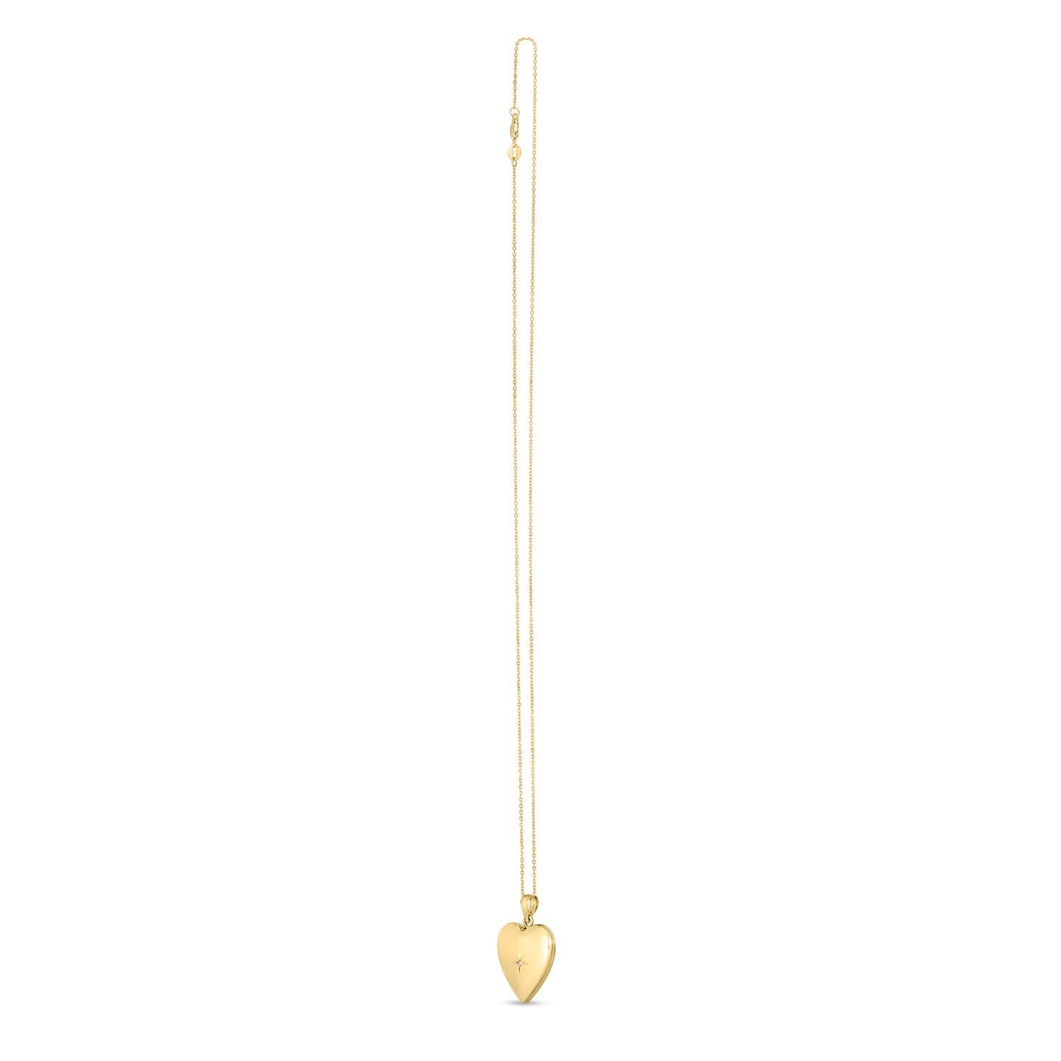 14k Yellow Gold Diamond Heart Locket Necklace Bids.com