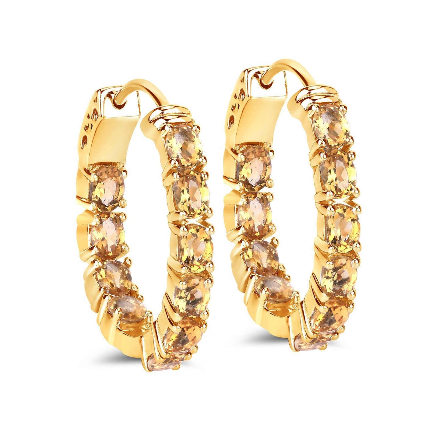 3.20 Carat Genuine Citrine .925 Sterling Silver Earrings Bids.com