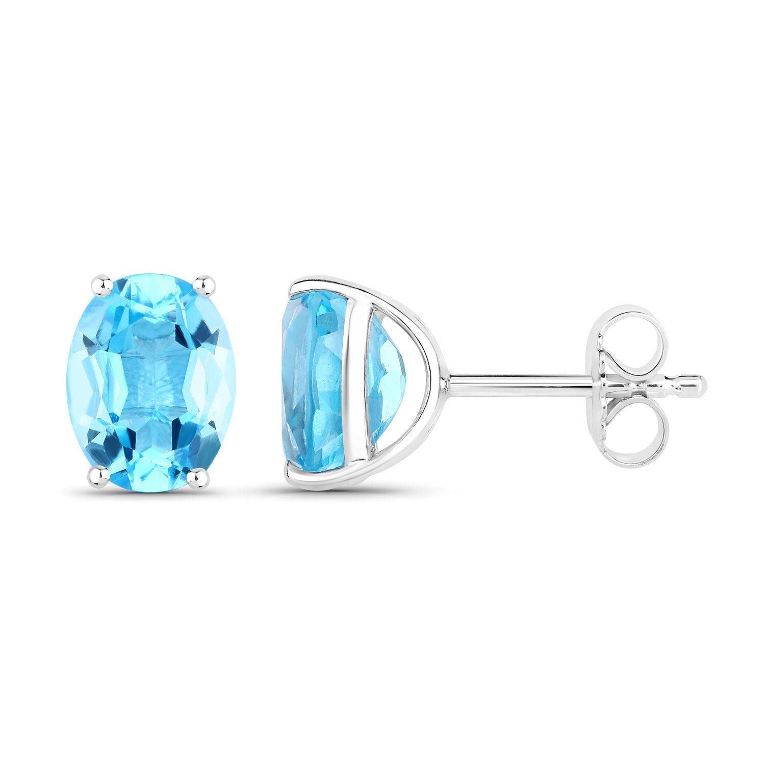 4.00 Carat Genuine Swiss Blue Topaz .925 Sterling Silver Earrings Bids.com