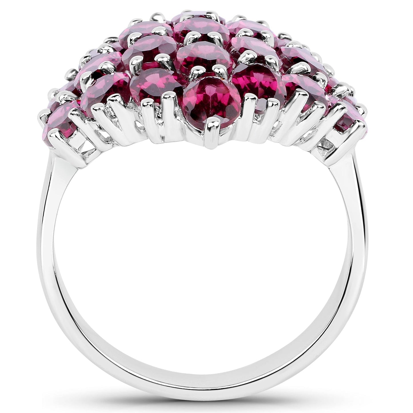11.50 Carat Genuine Rhodolite .925 Sterling Silver Ring Bids.com