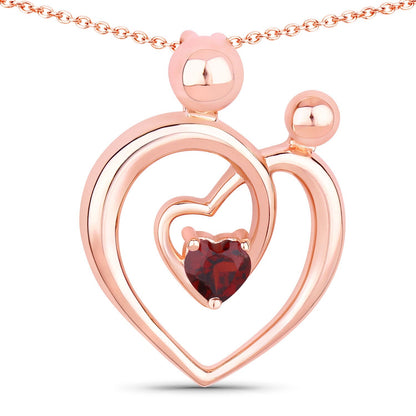 0.32 Carat Genuine Garnet .925 Sterling Silver Pendant Bids.com