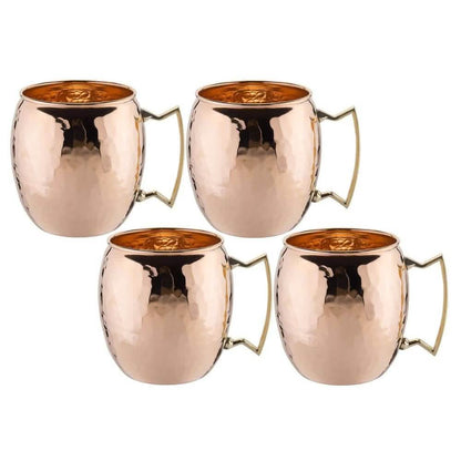 4-Pack: Hammered Copper-Finish Moscow Mule Mugs DailySale