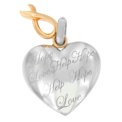 10K Yellow Gold Over Silver Heart Pendant Necklace Bids.com
