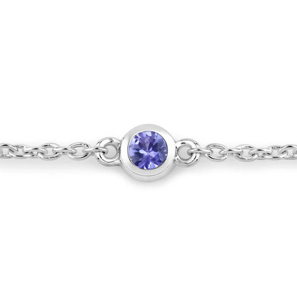 0.50 Carat Genuine Tanzanite .925 Sterling Silver Bracelet Bids.com