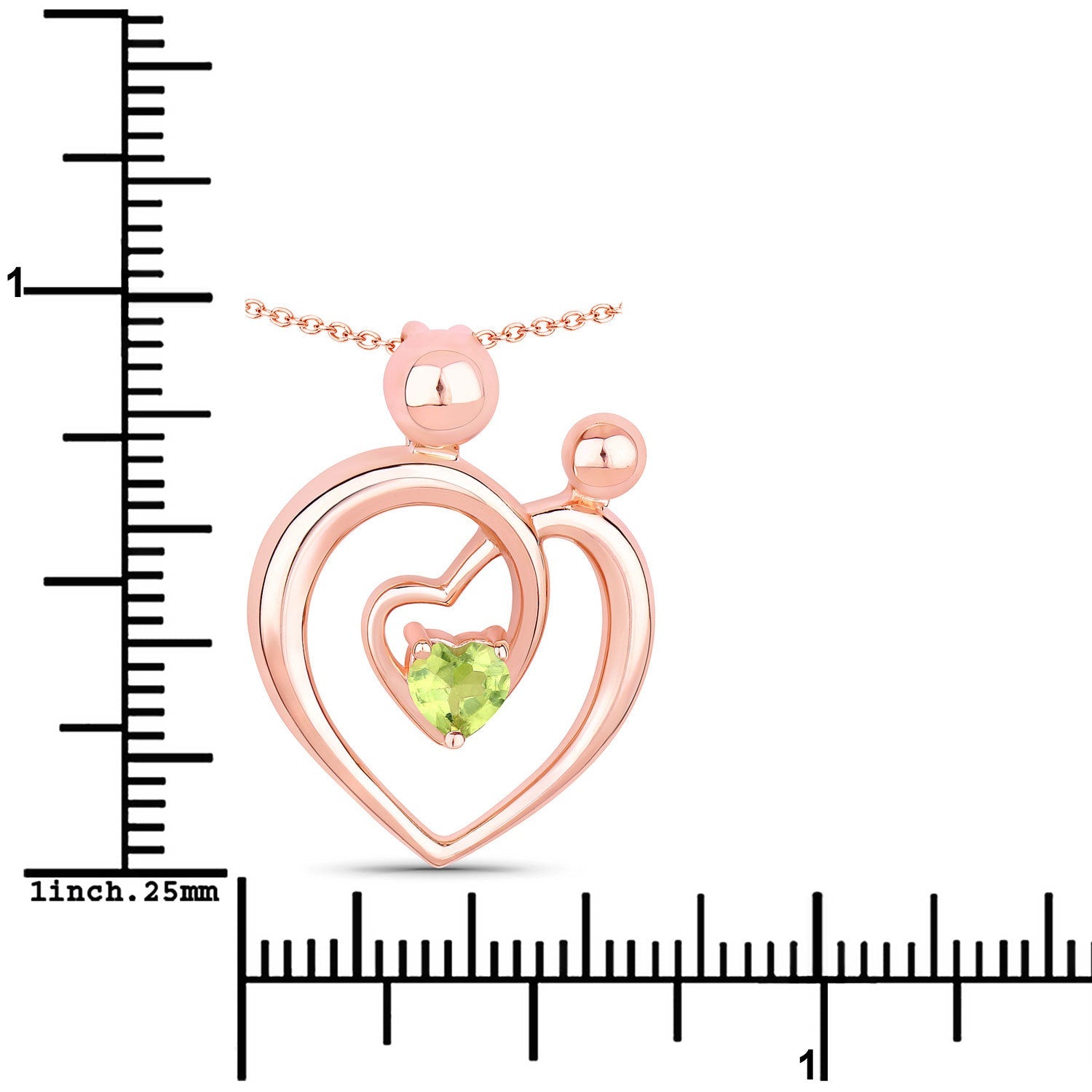 0.25 Carat Genuine Peridot .925 Sterling Silver Pendant Bids.com