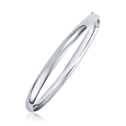 Classic Bangle in 14k White Gold (6.0mm) Bids.com