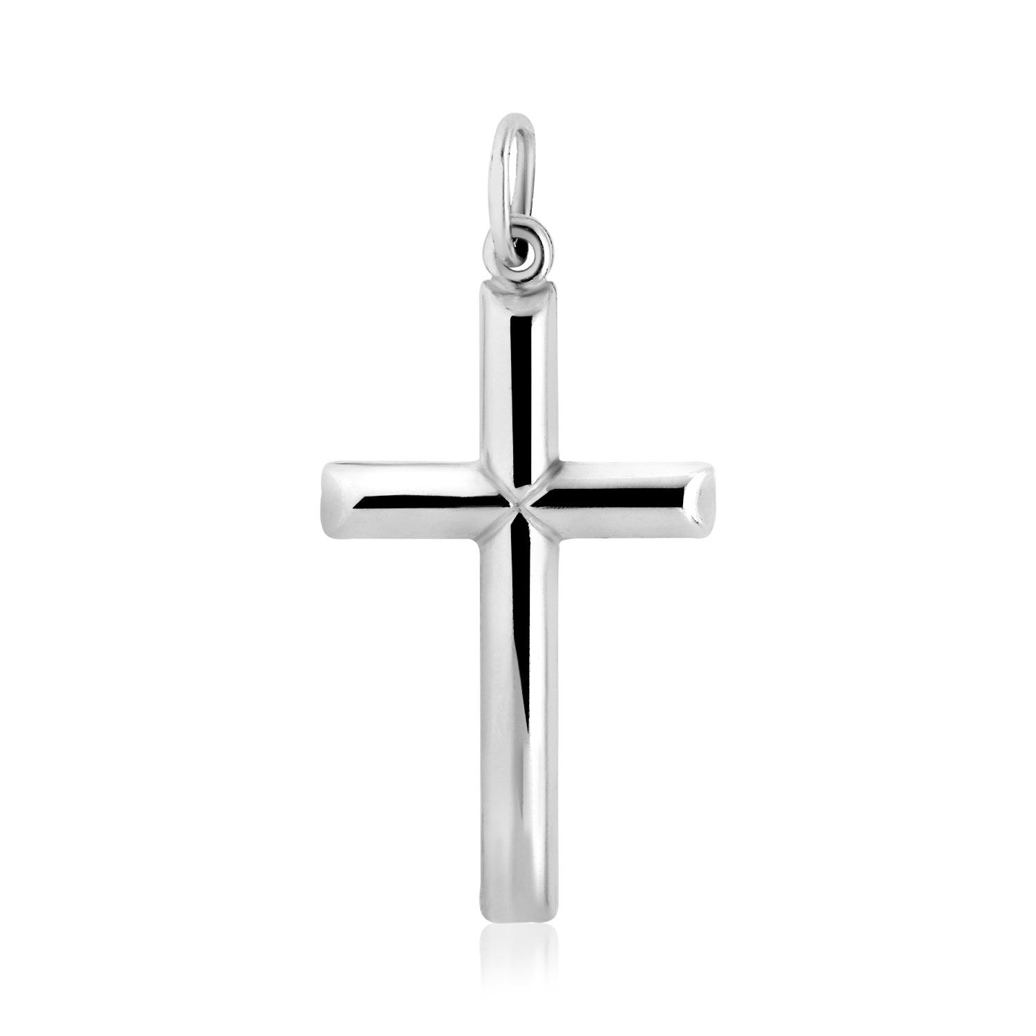Sterling Silver Polished Bar Cross Pendant Bids.com