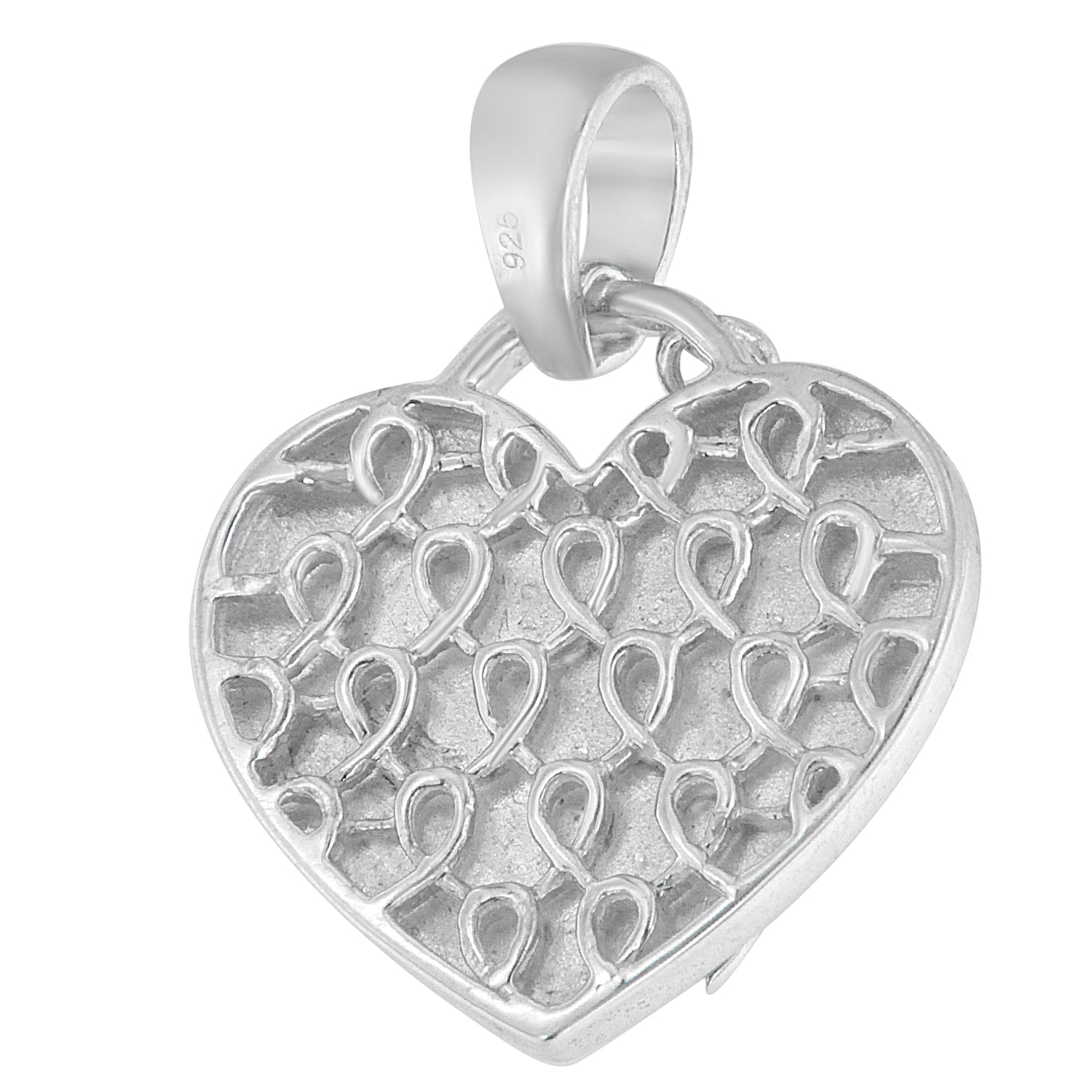 .925 Sterling Silver 1/10 cttw Diamond Heart Pendant Necklace (H-I, I1-I2) Bids.com