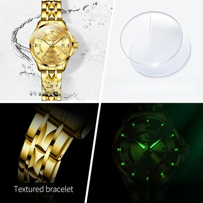 Women's Gold Stainless Steel Small Round Watch Date BandsCo Straps