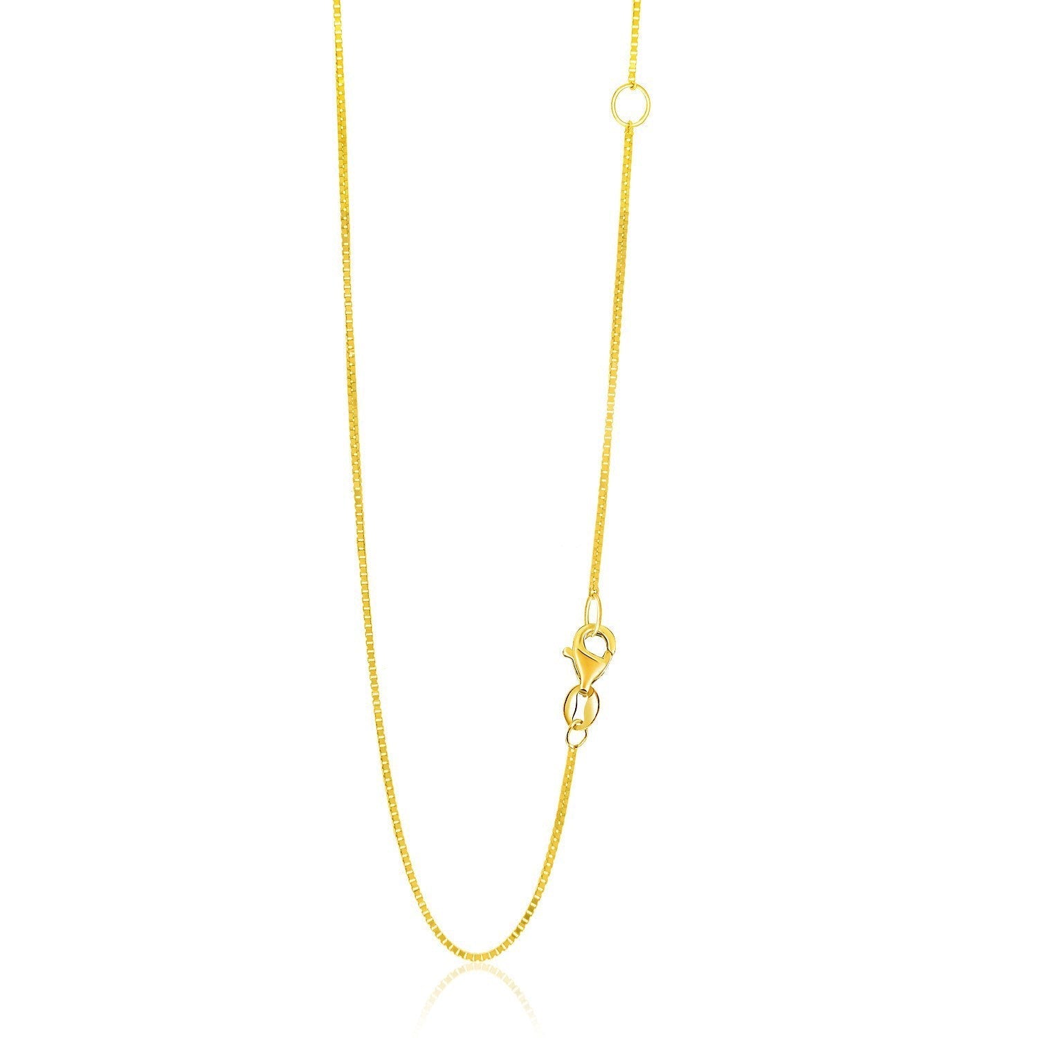 14k Yellow Gold Adjustable Box Chain 0.8mm Bids.com