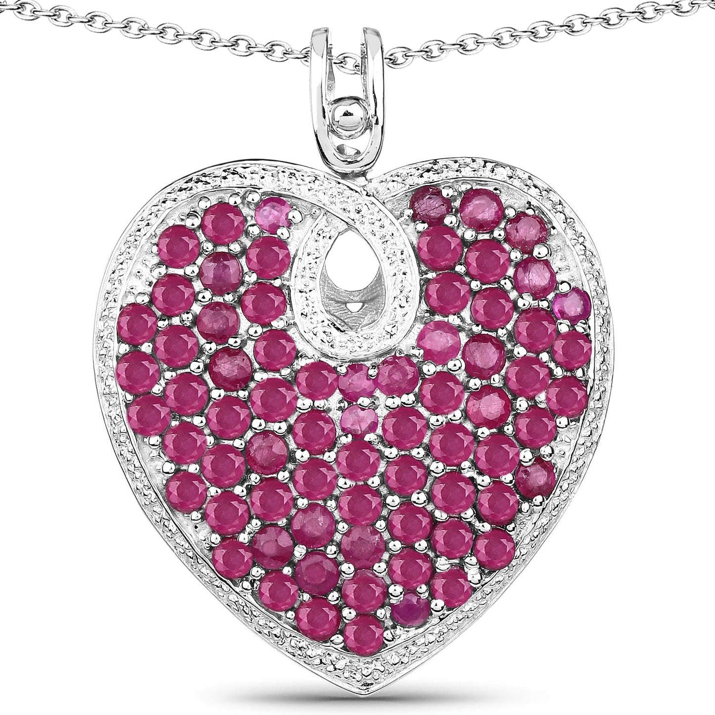 8.03 Carat Genuine Ruby .925 Sterling Silver Pendant Bids.com