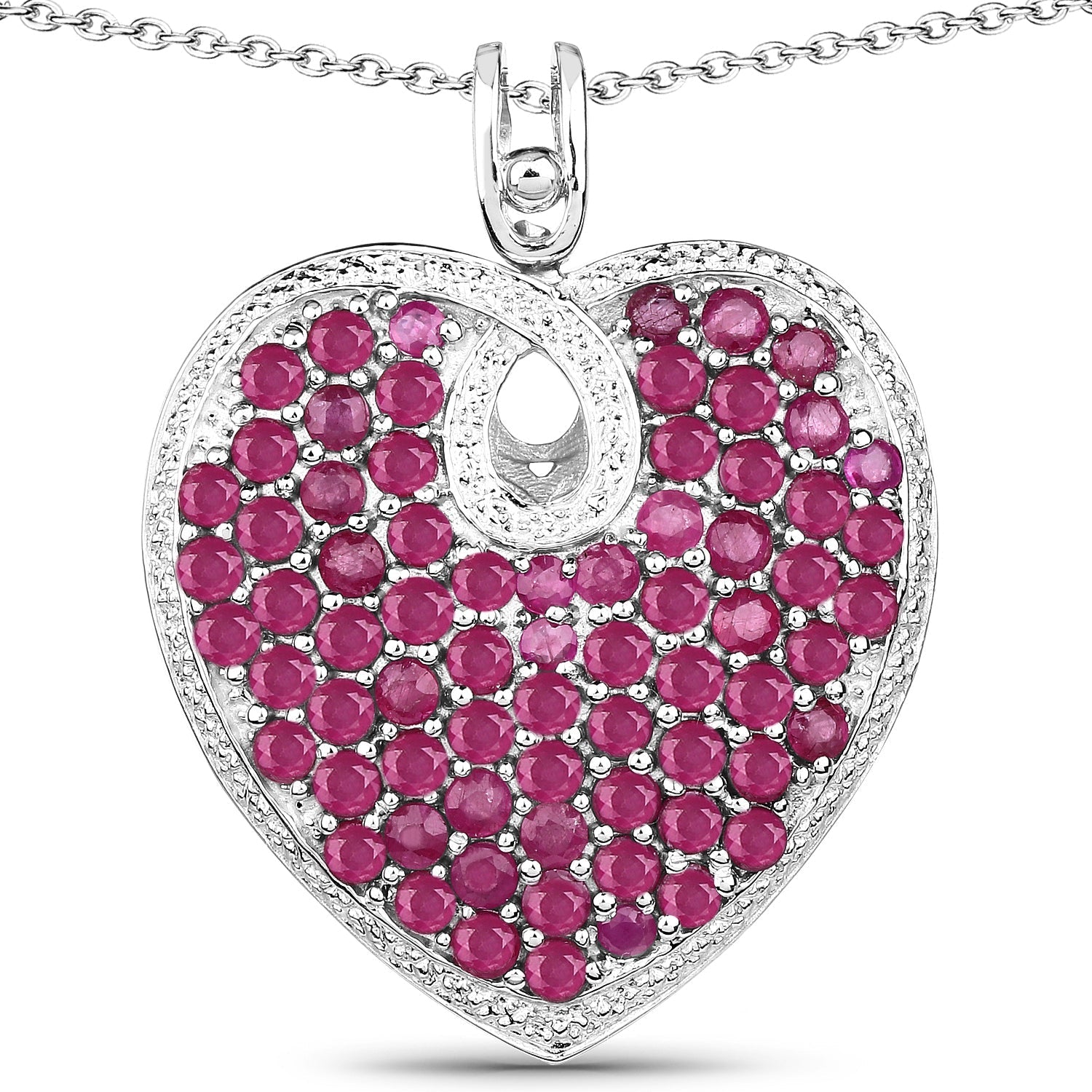 8.03 Carat Genuine Ruby .925 Sterling Silver Pendant Bids.com