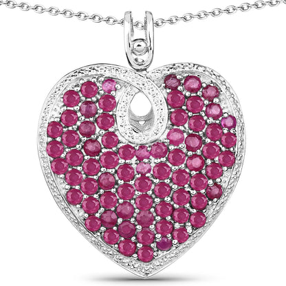 8.03 Carat Genuine Ruby .925 Sterling Silver Pendant Bids.com