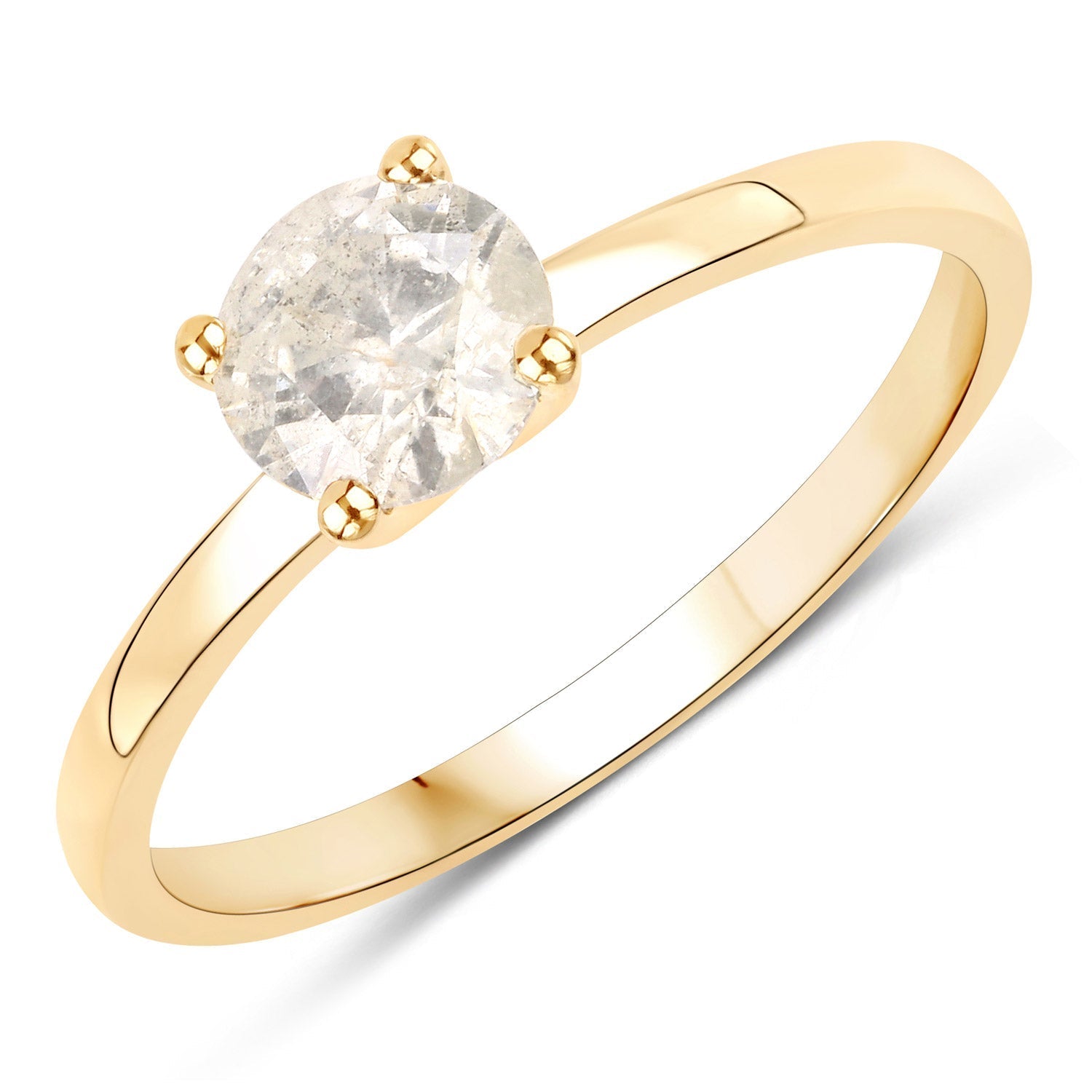 0.72 Carat Genuine LB Diamond 14K Yellow Gold Ring Bids.com