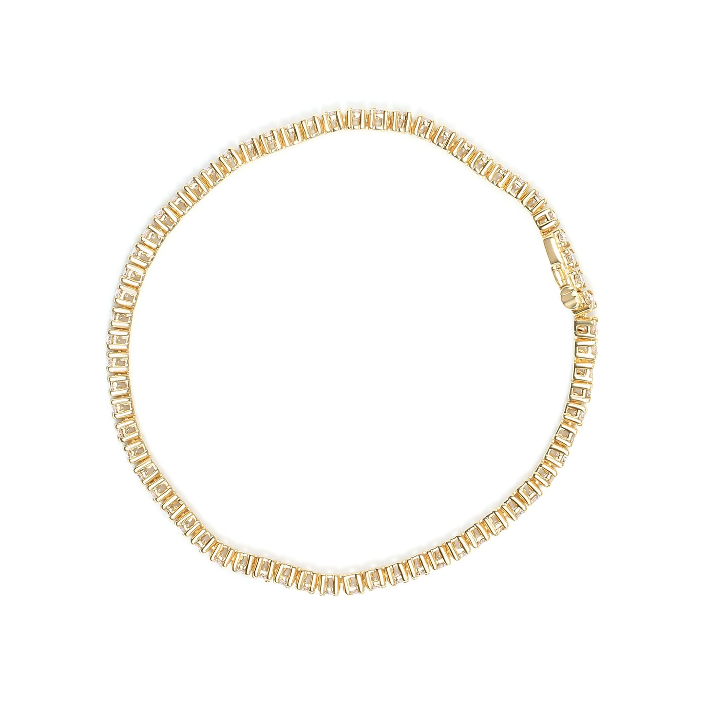 14K Yellow Gold 6.0 Cttw Classic 4 Prong Set Round Brilliant Cut Diamond Tennis Bracelet (K-L Color, VS2-SI1 Clarity) - 7.25" Bids.com