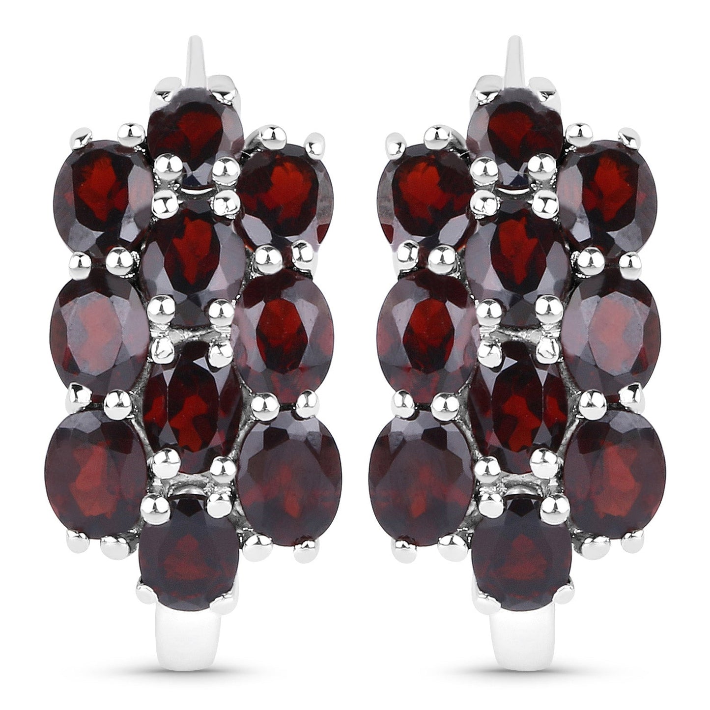 10.40 Carat Genuine Garnet .925 Sterling Silver 3 Piece Jewelry Set (Ring, Earrings, and Pendant w/ Chain) Bids.com
