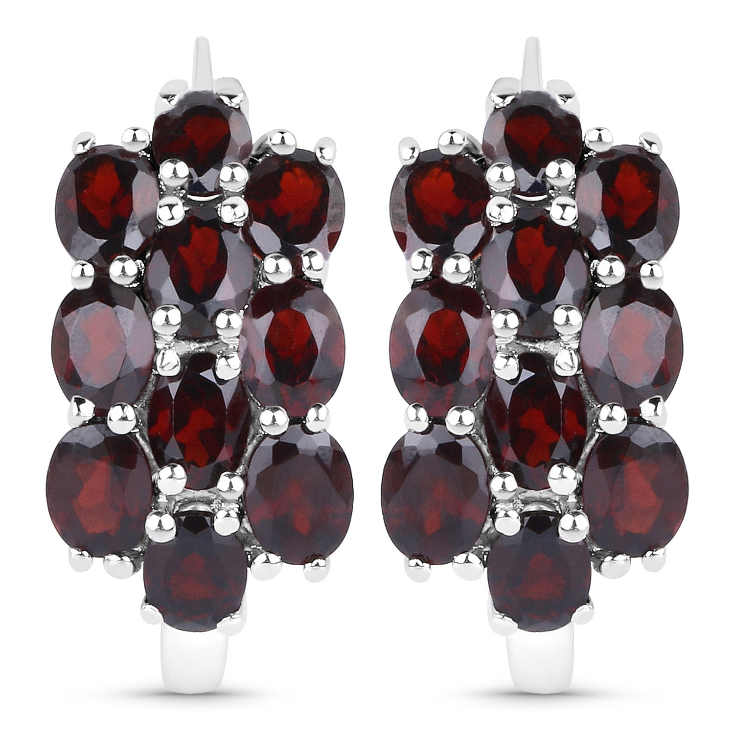 10.40 Carat Genuine Garnet .925 Sterling Silver 3 Piece Jewelry Set (Ring, Earrings, and Pendant w/ Chain) Bids.com