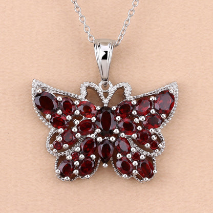 4.90 Carat Genuine Garnet .925 Sterling Silver Pendant Bids.com