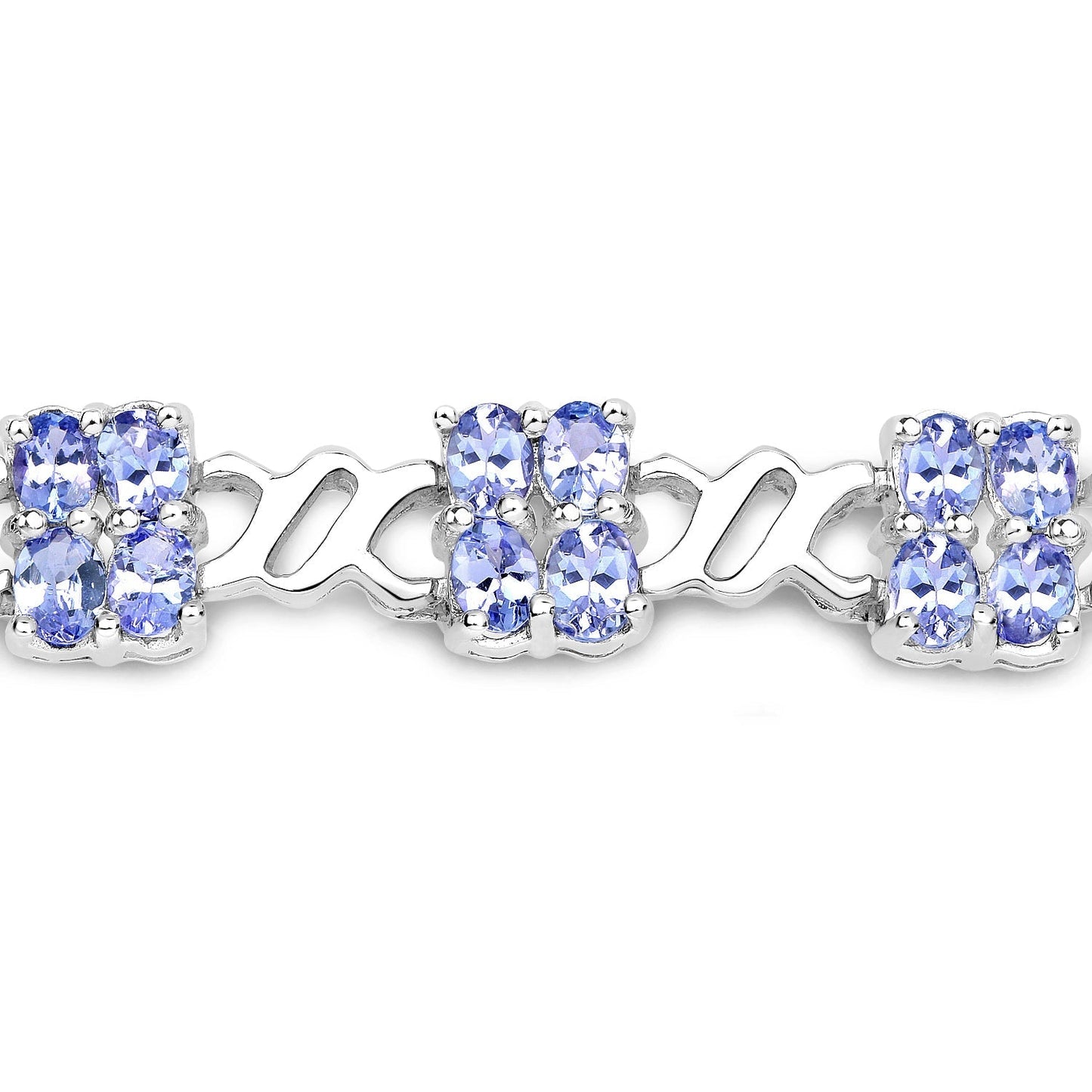 8.16 Carat Genuine Tanzanite .925 Sterling Silver Bracelet Bids.com