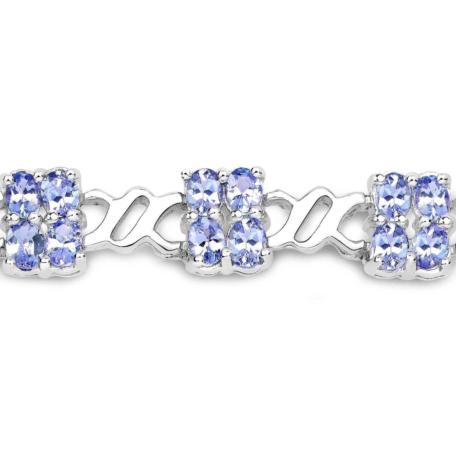 8.16 Carat Genuine Tanzanite .925 Sterling Silver Bracelet Bids.com