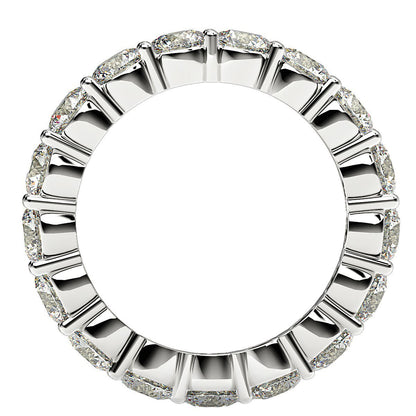 Round Cut Lab Grown Diamond Eternity Ring in 14k White Gold (3 cttw FG/VS2) Bids.com