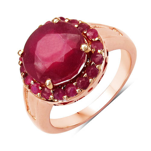 5.01 Carat Glass Filled Ruby .925 Sterling Silver Ring Bids.com