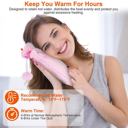 2L Hot Water Bottle with Plush Cover DailySale