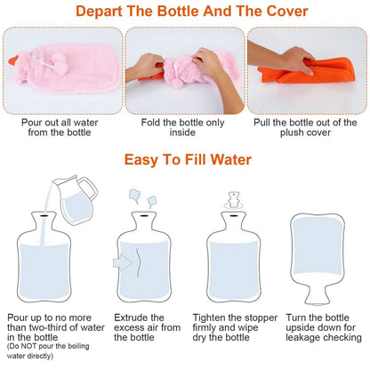 2L Hot Water Bottle with Plush Cover DailySale