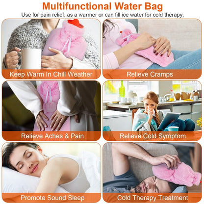 2L Hot Water Bottle with Plush Cover DailySale