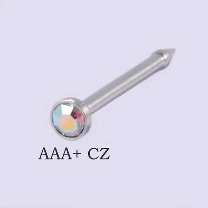 2mm Gold White Diamond Disposable Safe Nose Ear Nail Punch DailySale
