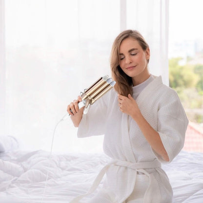 3-Barrel Curling Iron Wand Electric Hair Curler 1" Triple Hair Waver DailySale