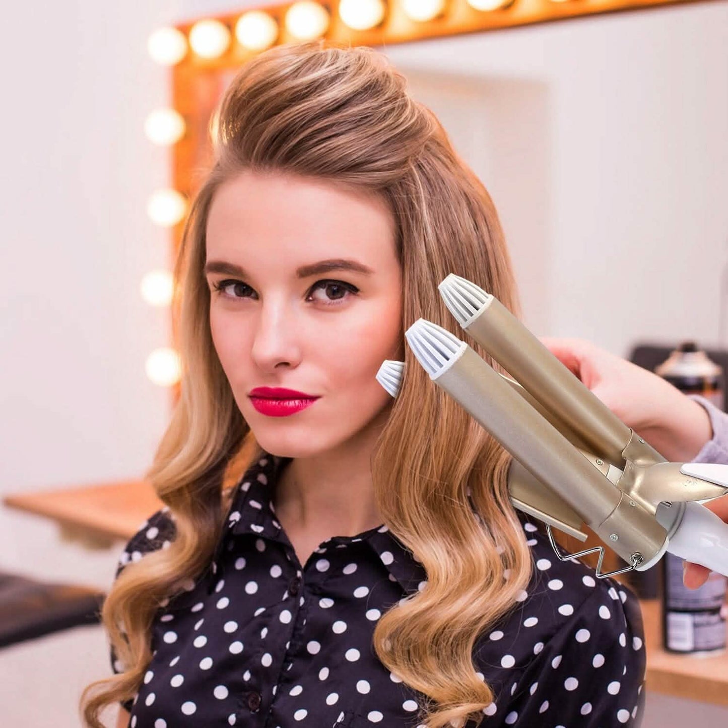 3-Barrel Curling Iron Wand Electric Hair Curler 1" Triple Hair Waver DailySale