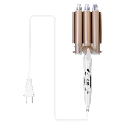 3-Barrel Curling Iron Wand Electric Hair Curler 1" Triple Hair Waver DailySale