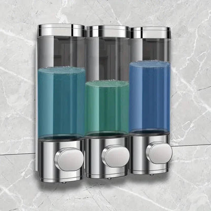3-Chamber Shower Dispenser - Wall Mounted, No Leakage, No Drill DailySale