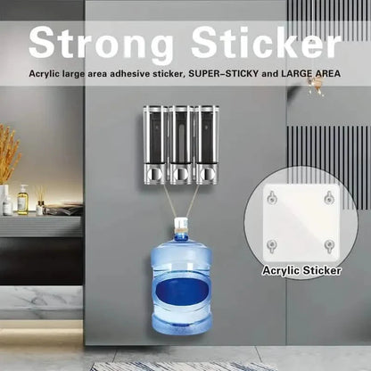 3-Chamber Shower Dispenser - Wall Mounted, No Leakage, No Drill DailySale