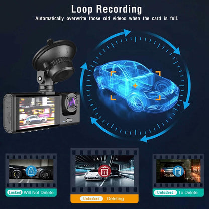 3 Channel Car DVR Dash Cam Video Recorder DailySale